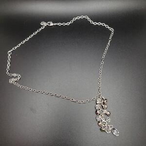 Swarovski Silver-Tone Multi-Color Drop Pendant Necklace